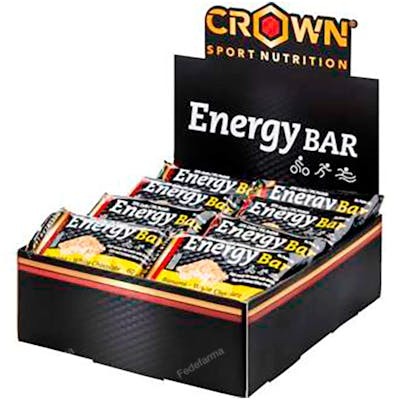 Crown Sport Nutrition Energy Bar Banane Chocolat 12 barres de 60 g - Barre énergétique à l'avoine avec protéine de lactosérum, sans huile de palme Crown Sport Nutrition Energy Bar Banane Chocolat 12 barres de 60 g - Barre énergétique à l'avoine avec protéine de lactosérum, sans huile de palme