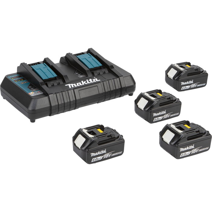 Makita DUC353PG4 Scie à chaîne sans fil 2x18V avec 4x 6,0 Ah Makita DUC353PG4 Scie à chaîne sans fil 2x18V avec 4x 6,0 Ah