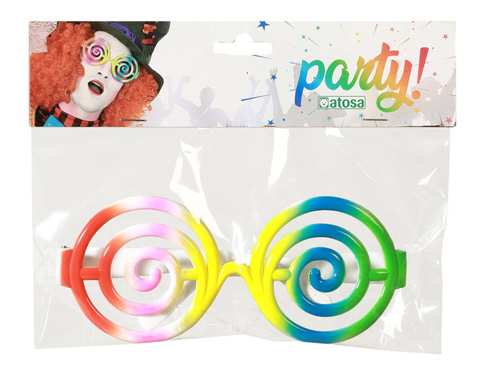 Lunettes à spirales multicolor unisexes pour adulte