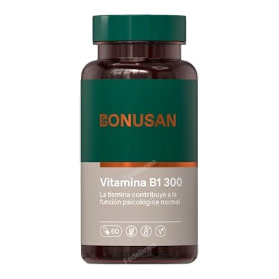 BONUSAN Vitamina B1 Tiamina 300 mg, 60 capsules BONUSAN Vitamina B1 Tiamina 300 mg, 60 capsules