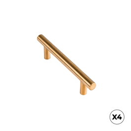 Rei 891h Poignée de meuble en acier inoxydable finition laiton vieilli 96 mm lot de 4