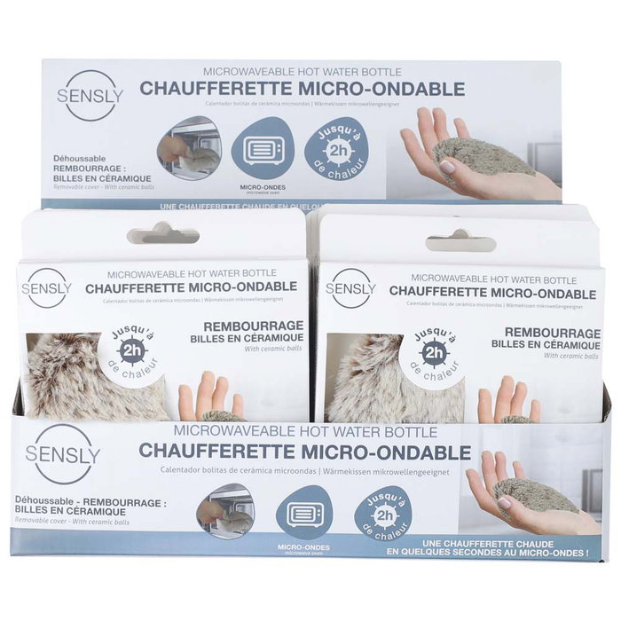 Sensly Chauffe-mains micro-ondable en polyester avec billes de céramique Sensly Chauffe-mains micro-ondable en polyester avec billes de céramique