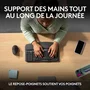 Logitech Wave Keys - Clavier ergonomique sans fil AZERTY avec repose-poignets - Confort et position naturelle pour la frappe
