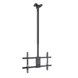 Tooq LPCE1186TSLI-XL-B Support Plafond pour TV 43-86 Pouces, VESA 200x200-600x400, Charge Max 60kg, Inclinable, Pivotant, Noir