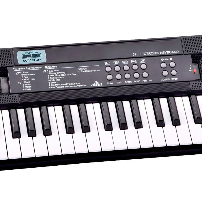 REIG Orgue électronique 37 touches, noir, avec microphone et connectivité USB, interactif - Réf. 8936