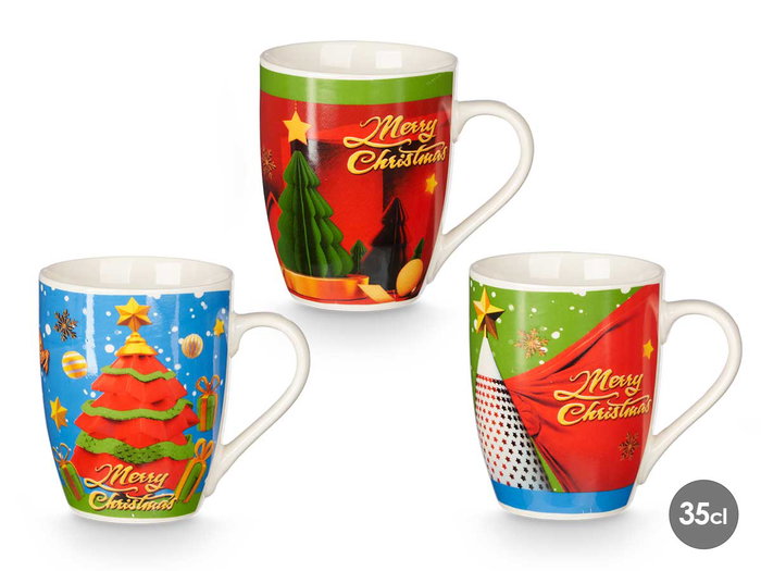 KRIST+ Taza Navidad Arbol Surt 3 350ml KRIST+ Taza Navidad Arbol Surt 3 350ml