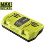 Ryobi Chargeur secteur 36V MAXPOWER RY36C2PA à 2 ports 6,0 A pour batteries Lithium+ - Charge simultanée de 2 batteries avec indicateurs LED