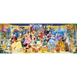 Ravensburger Puzzle 1000 pièces - Panorama Photo de Groupe des Personnages Disney - À partir de 14 ans - Réf. 12000444