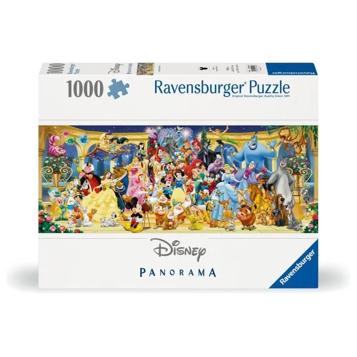 Ravensburger Puzzle 1000 pièces - Panorama Photo de Groupe des Personnages Disney - À partir de 14 ans - Réf. 12000444