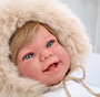 Muñecas Arias Poupée Elegance Zoe avec manchons, peluche lestée corps souple 45 cm, langues: espagnol