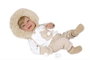 Muñecas Arias Poupée Elegance Zoe avec manchons, peluche lestée corps souple 45 cm, langues: espagnol