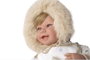 Muñecas Arias Poupée Elegance Zoe avec manchons, peluche lestée corps souple 45 cm, langues: espagnol