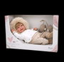 Muñecas Arias Poupée Elegance Zoe avec manchons, peluche lestée corps souple 45 cm, langues: espagnol