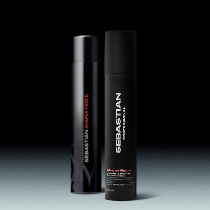 Sebastian Professionals SHAPER FIERCE - Laque coiffante ultra-fixante et modelable à tenue maximale, résistante à l'humidité et aux UV, 300 ml