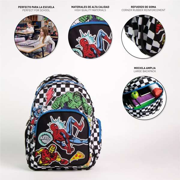 Cerdá Mochila Scolaire Avengers Mediana 42 cm, Dos pour École, Noir (3.3 x 4.2 x 42.0 cm) Cerdá Mochila Scolaire Avengers Mediana 42 cm, Dos pour École, Noir (3.3 x 4.2 x 42.0 cm)