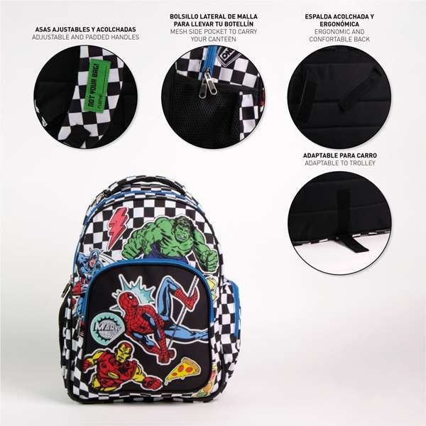 Cerdá Mochila Scolaire Avengers Mediana 42 cm, Dos pour École, Noir (3.3 x 4.2 x 42.0 cm) Cerdá Mochila Scolaire Avengers Mediana 42 cm, Dos pour École, Noir (3.3 x 4.2 x 42.0 cm)