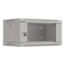 Lanberg Armoire Rack 19" 4U 540x350mm Grise - Baie Fermée avec Porte Vitrée