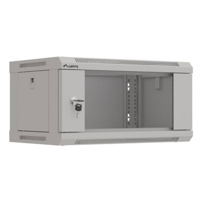 Lanberg Armoire Rack 19" 4U 540x350mm Grise - Baie Fermée avec Porte Vitrée Lanberg Armoire Rack 19" 4U 540x350mm Grise - Baie Fermée avec Porte Vitrée