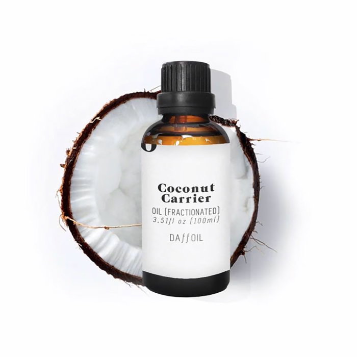 Daffoil Huile de Coco Fractionnée Naturelle 100 ml - Émollient Léger et Absorbant pour Soins Visage et Corps