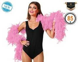 Boa en plumes roses 85 g - Accessoire de déguisement pour fête de fiançailles, carnaval ou costume de Barbie
