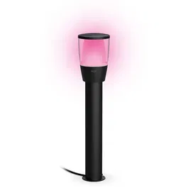 Wiz - Kit de Borne d'Éclairage Connectée Extérieure ELPAS, 12V, Aluminium Noir avec LED Intégrée, Compatible Alexa et Google Assistant, Contrôle via App WiZ