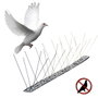 Euro Birds Tige dissuasive anti-pigeons en acier inoxydable 100 x 2,5 x 11 cm