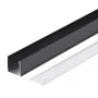 Greenice Profil pour Bandeaux LED 2 mètres - Noir - Diffuseur Opal