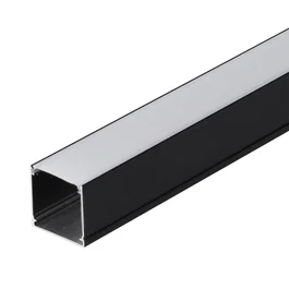 Greenice Profil pour Bandeaux LED 2 mètres - Noir - Diffuseur Opal