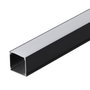Greenice Profilé pour rubans LED 2 mètres avec diffuseur noir opale