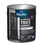 Ripolin Peinture multi-supports Noir RAL 9005 Mat 2 L - Application directe sur bois, fer, béton - Résiste aux UV et intempéries