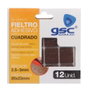 GSC Evolution Set de 12 feutres adhésifs carrés 20x23mm - Marron