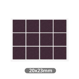 GSC Evolution Set de 12 feutres adhésifs carrés 20x23mm - Marron