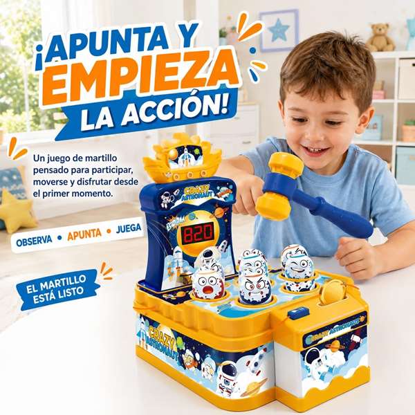 JugaToys Jeu de marteau Espace, golpea las bolas JugaToys Jeu de marteau Espace, golpea las bolas