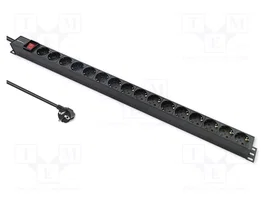 QOLTEC Multiprise Parafoudre 16 Prises Noir