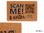 Giftdecor Felpudo Scan Me 60x40 cm Fibre de Coco PVC Couleurs Multiples (Set de 12)