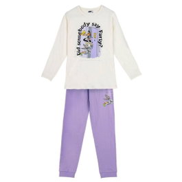 Warner Bros Pyjama Long Single Jersey Beige et Lila XS