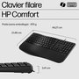 HP 485 Comfort Clavier Filaire USB avec Touches Programmables, Repose-Poignet et Trois Angles Réglables pour PC