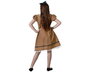 Déguisement Halloween Fille 5-6 Ans, Robe Marron Évocation Poupée Vintage avec Lace et Nœud Bleu - Costume pour Fille, Idée Poupée Maudite ou Épouvante