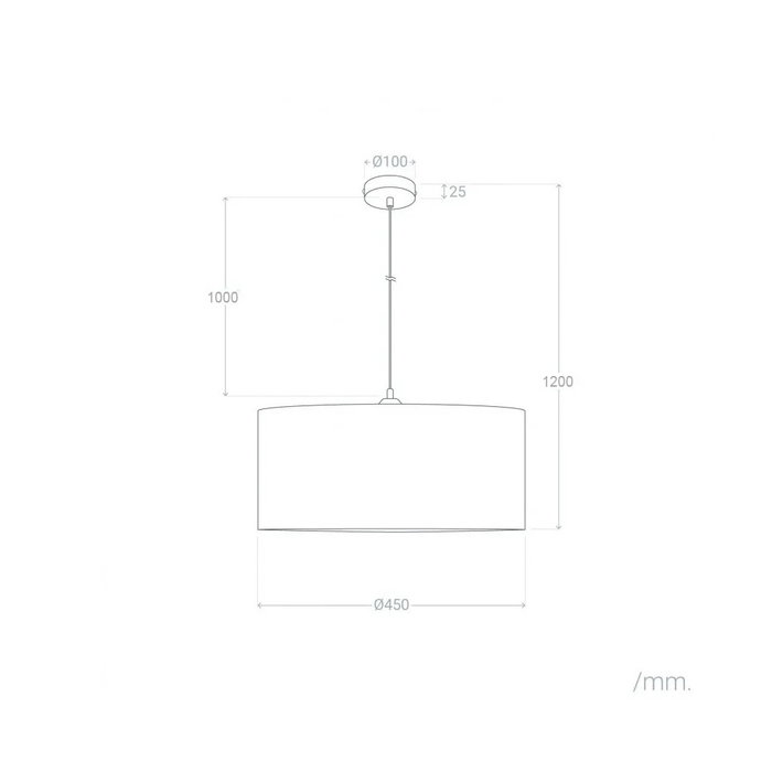 Lampe suspendue Brownsville Ø450x200 mm textile Lampe suspendue Brownsville Ø450x200 mm textile