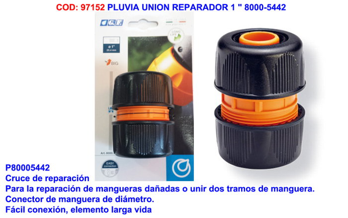 PLUVIA/GF UNION Raccord réparateur de tuyau 1 pouces 5442/100-90-097 PLUVIA/GF UNION Raccord réparateur de tuyau 1 pouces 5442/100-90-097