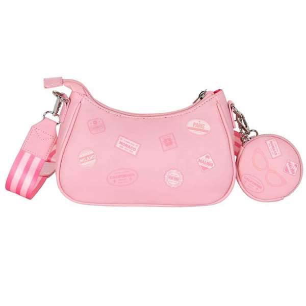 Barbie Sac à bandoulière Fancy 2.0 Travel pour enfant en PVC - 8x21x5,5 cm - Dès 36 mois - Rose