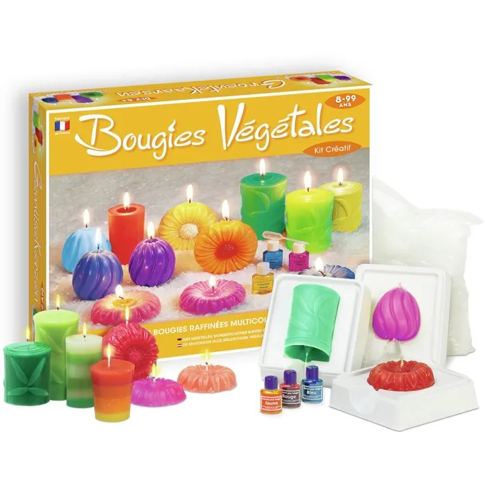 Sentosphere - Kit Créatif Bougie DIY - Cire Végétale 100% Naturelle - Activité Manuelle Dès 14 Ans - Pour Ambiance Cocooning