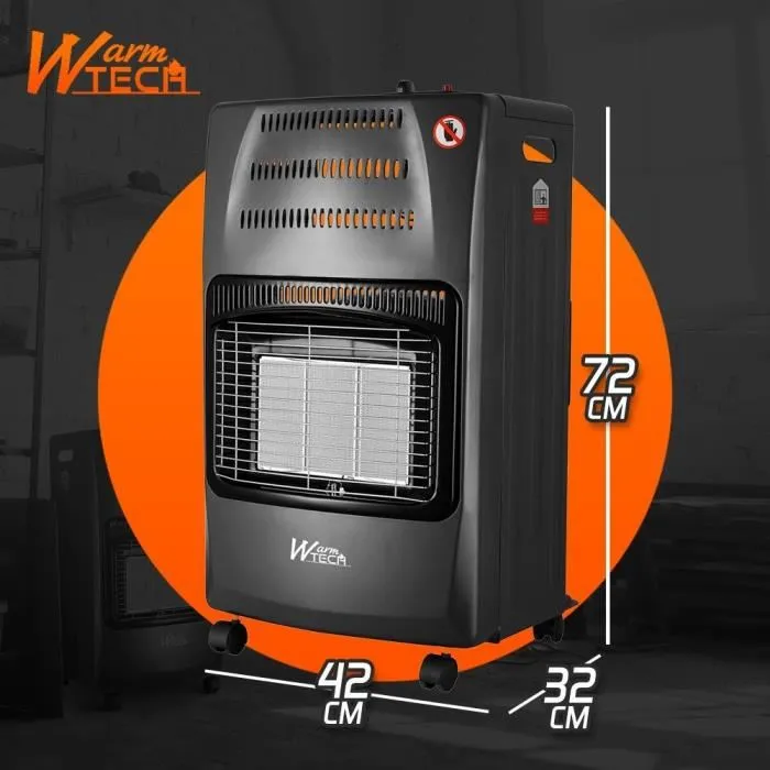 Warm Tech WTCC4200-25 Chauffage au gaz 4200 W avec roues