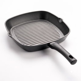San Ignacio Poêle grill expert en aluminium forgé, 28 x 28 x 4,2 cm