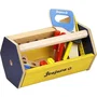 Jeujura - Caisse à outils en bois transportable pour enfant dès 3 ans, 15 x 26 x 17 cm avec accessoires en bois, éveil et créativité