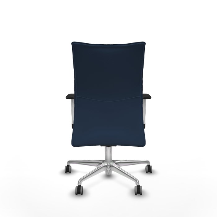 Piqueras Y Crespo Chaise Albacete confidente, Bleu marine, Similicuir, Base aluminium, Bras 1D, Roues 65mm Piqueras Y Crespo Chaise Albacete confidente, Bleu marine, Similicuir, Base aluminium, Bras 1D, Roues 65mm