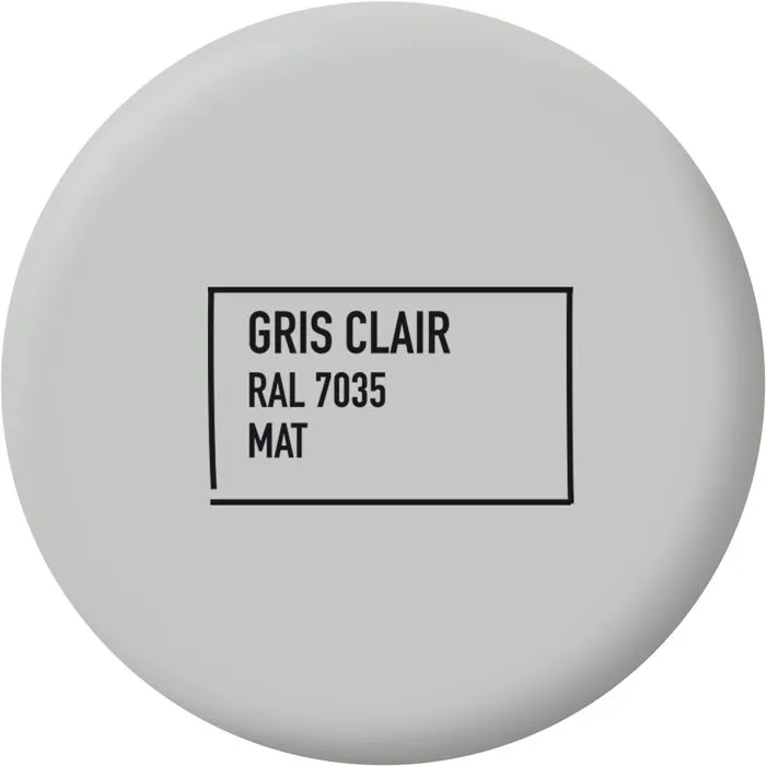 Ripolin Peinture Multi-Supports Gris Clair RAL 7035 Mat 2L - Application Directe Bois Fer Alu PVC Béton