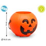 atosa Citrouille Lumineuse Orange Halloween avec Visage Souriant