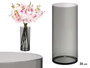Giftdecor Jarron Aparenza Cylindrique en Acrylique Noir 15x35 cm (Set de 12)
