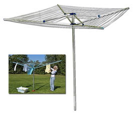 TALOX Étendoir en Aluminium avec Parasol Extérieur XIF028